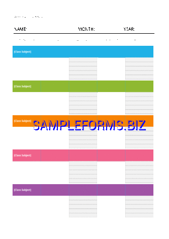 Weekly Assignment Calendar Template dotx pdf free